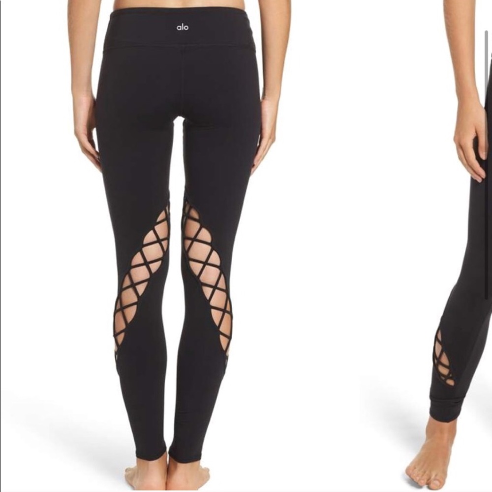 ALO Yoga Black Crisscross Leggings